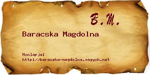 Baracska Magdolna névjegykártya