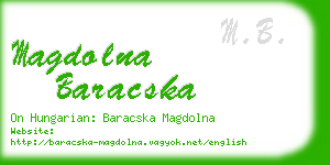 magdolna baracska business card